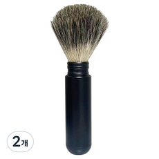 AKAKO 旅行用攜帶型刮鬍刷 黑色圓形2, 2個, 1入