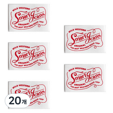 yarna Smart Jeans 레터링 패브릭 천 라벨, 20개, 레드