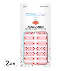 바바코코 키즈용 젤네일스트립 20p, 6-7 하트프린세스, 2세트