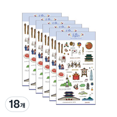 Petit 設計貼紙So Good旅行系列貼紙, 韓國(PD843), 18個