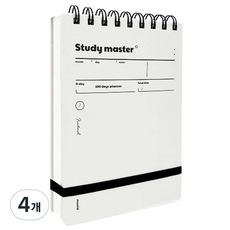 MUNID 上學100天鬆緊帶型讀書計畫, 4個, 白色