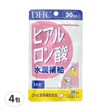 DHC 水潤補給 玻尿酸添加 荔枝種籽萃取粉末, 30顆, 330mg, 4包