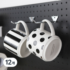 takongpan 優質雙掛鉤 L, 銀色, 12個