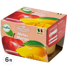 네추럴누바 유기농 생과일 누바 컵퓨레 2p, 망고, 6개, 200g