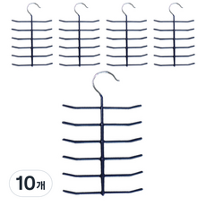 Decozin Deco 塗層圍巾領帶架, 海軍藍, 10個