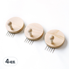 釘式木掛勾 3入組, 標記 C, 4組