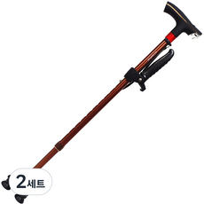 캠프닉 실버스틱 네발 라이트 지팡이 CN-2000 + 보조손잡이, 혼합 색상, 2세트