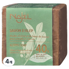 나젤 세안 모공 케어 알레포 비누 월계수오일 40%, 4개