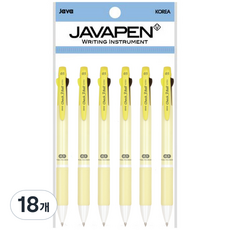 JAVAPEN 格紋3色多功能筆 0.5mm, 黃色, 18個