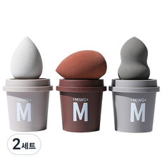 化妝粉撲 + 盒裝 3, 混色, 2組