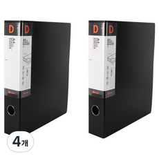 영오 신소재 D링 바인더 A4 3cm, 4개, 블랙