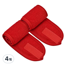 Nanli Sisters 簡約魔鬼氈洗臉髮帶, 4個, 緋紅色