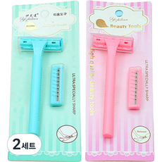 Blue Market 便攜一次性剃須刀粉色+藍色套裝, 2組