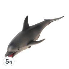 동물 피규어 하드재질 바퀴 돌고래, 5개