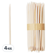 MOEND 除毛材料 木製刮棒 除毛棒 身體用 L 100入組, 4套