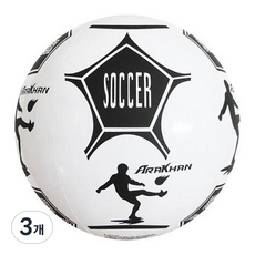 아라칸 축구공 비치볼 23B1, 40cm, 혼합색상, 3개
