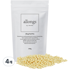 알롱 펄 바닐라 하드왁스 페이스 브라질리언 겨드랑이용, 100g, 4개