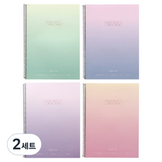 PINKFOOT 星光原稿紙筆記本 4款, 2套, 紫色, 粉紅色, 薄荷綠, 藍色