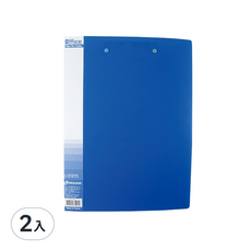 事務系雙上彈簧夾 A4文件夾 辦公文件收納, 2入, 藍