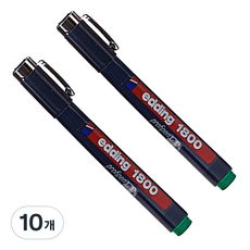 edding e 1800/0.1mm/專業筆/製圖筆/4, 綠色, 10個