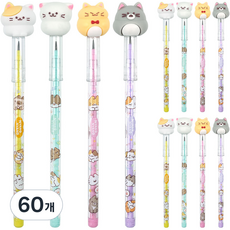 pinkfoot 1000隻貓咪自動鉛筆 HB組, 混色, 60個