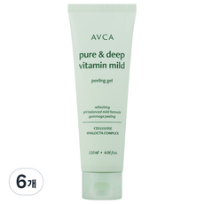 아브카 퓨어 앤 딥 비타민 저자극 약산성 필링 젤, 120ml, 6개