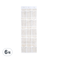 透明PVC牆壁掛袋 15格, 單一顏色, 6個