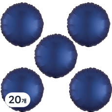라운드 새틴럭스 은박 풍선 45cm, 네이비, 20개