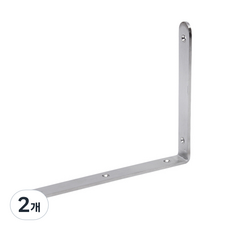 ZIO-BIZ 強力不鏽鋼壁掛置物架 DIY, 銀色, 2個
