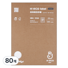 Formtec Hi-Eco 條碼用標籤紙 HEQ-3104, 27格, 80個