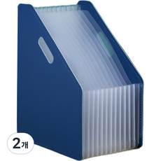 展開式大容量A4檔案夾, 深藍色(直式), 2個