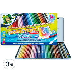 졸리 아쿠아 수채 색연필, 36색, 3개
