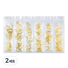 MEIBROWN 空間藝術纖薄美甲飾品6件組 M02176, 金色, 2個