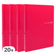 비비드 컬러 클리어 파일 40p, 핑크, 20개