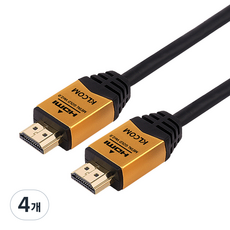 KLCOM HDMI to HDMI METAL GOLD 螢幕連接線, 4個, 1m