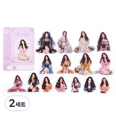 OLIVEPARTY 少女時代系列 人物少女感性復古手帳裝飾貼紙 30p 套組, 紫色, 2套