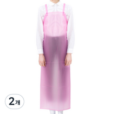 Yekyeong 聚氨酯H型半透明防水圍裙 大, 2個, 粉紅色(PO-0536)