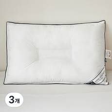 코멧 홈 진드기세이프 호텔식 프리미엄 마이크로화이버 경추형 베개솜, 화이트, 3개