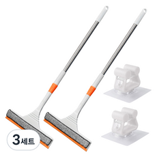 모나코올리브 쓸고닦고 실리콘 빗자루 더블 매직비 2p + 이지걸이 2p 세트, 3세트