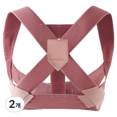 포근상점 바른자세 가슴펴기 체형 밴드 핑크, 2개