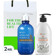 Pogonia喜馬拉雅辣木原生沐浴乳 500ml+Dr.Hopkins啤酒酵母潔面凝膠 500ml禮盒組, 2組