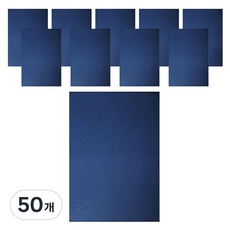 Daniel Stationery 美人魚魔術布料紙質獎狀夾 直式 高級雙面膠插入式, 藍色 素面, 50個