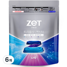 리큐제트 프로 트리플샷 리프레시 캡슐세제, 35개입, 6개