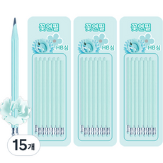 플라워 모양 그립감 좋은 연필 HB, 블루, 180개