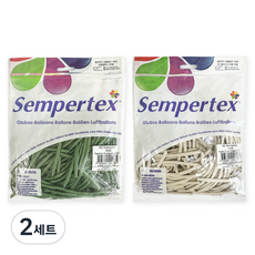 셈퍼텍스 요술풍선 160S 유칼립투스 50p + 파스텔더스크 크림 50p 세트, 혼합색상, 2세트