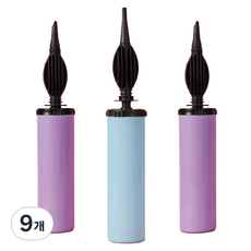 살림여왕 마카롱 풍선 손펌프, 랜덤색상, 9개