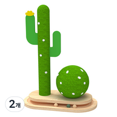 레드퍼피 고양이 네코야 칵투스 스크래쳐 빅볼, 혼합색상, 2개