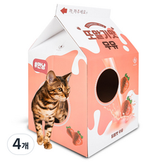 딩동펫 냥이 우유 하우스 스크래쳐, 또알기맛, 4개