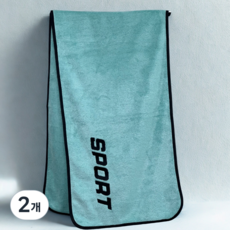 Housefit 高級超細纖維運動毛巾 30 x 110 cm, 薄荷綠, 2個