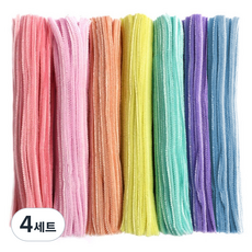 粉彩色鐵絲毛根材料 100入, 4套, 混合顏色